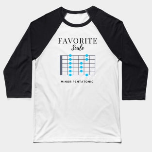 Favorite Scale Minor Pentatonic Light Theme Baseball T-Shirt